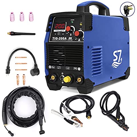 S7 Tig Welder, HF TIG/Stick/Arc TIG Welder,200 Amp 110 & 220V Dual Voltage TIG Welding Machine